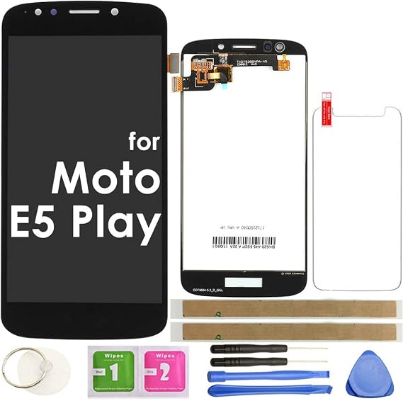E5 Play LCD Screen Replacement Touch Display Digitizer Assembly 5.2" (Black) for Motorola Moto E5 Play XT1921-1 XT1921-2 XT1921-3 XT1921-5 XT1921-6 XT1921-7 / Moto E5 Cruise