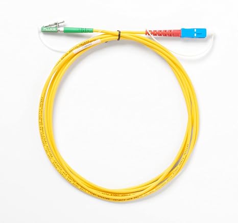 Fluke Networks Single-Mode 9 m Compliant Test Reference Cord (2 m) for Testing 9 m LCAPC terminated fibers (SC/Metal LCAPC)