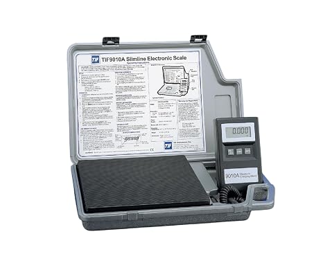 Robinair TIF9010A Slimline Electronic Refrigerant Scale, 110 lb. Capacity