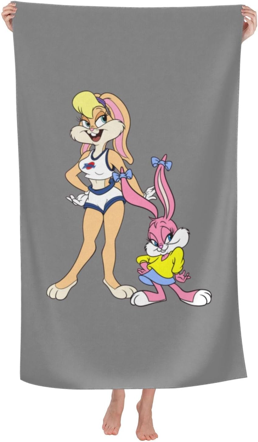 Popular Lola Bunny 6 Anime Print Bath Towel Quick Dry Swimming Pool Towel Soft Towel Beach Mat Touch Antibacterial Odor Resistant Beach Towel Bathroom Home Rai Towel Super Absorbent Face Wash Towel