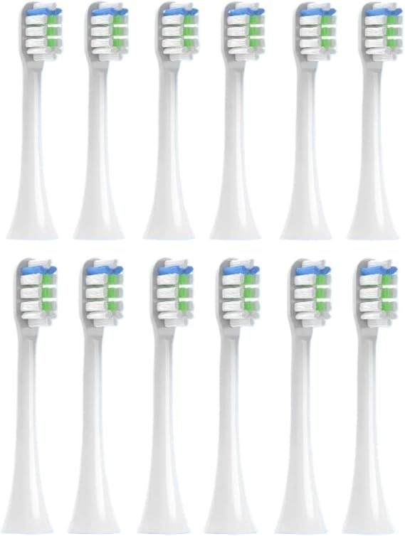 Replacement Toothbrush Head, Compatible for SOOCAS V1/X1/X3/X5/X3U/X3PRO/v1/v2 Sonic Electric Toothbrush(White 12PCS)