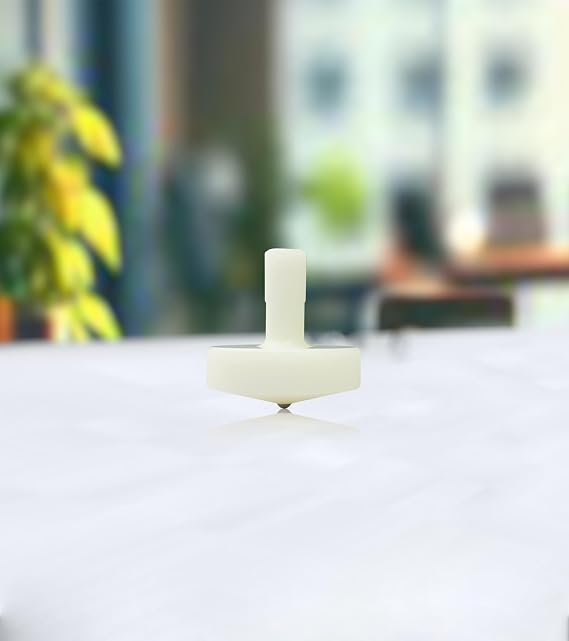Premium Polished Spinning Top with 3 mm Stainless Steel Ball Tip High Performance Metal Top Spinner (Wide Tip Spinning Top, Nylon)