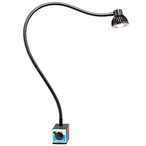 Magnetic Work Light COB LED Spot Light Flexible Adjustable Light | High Intensity Clamp Lamp 30 inch Long Gooseneck Cool White 110-240V Perfect for Craft, Reading, Home, Office