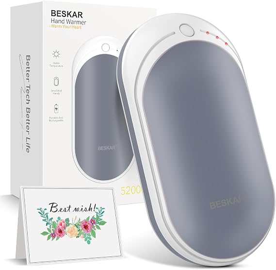 Hand Warmer 2 Pack Deal - BESKAR Electric Handwarmer Rechargeable