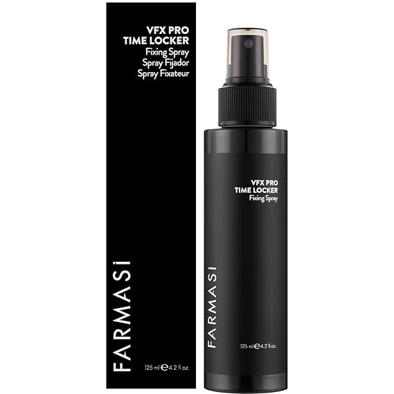 Farmasi VFX Pro Time Locker Setting Spray, Lightweight Long Wear, 4.2 fl oz | Oil-Free Mist, Fresh Even Finish, No Stiffness Or Residue, Vegan, Cruelty-Free, Paraben-Free, Dermatologically Tested Formula
