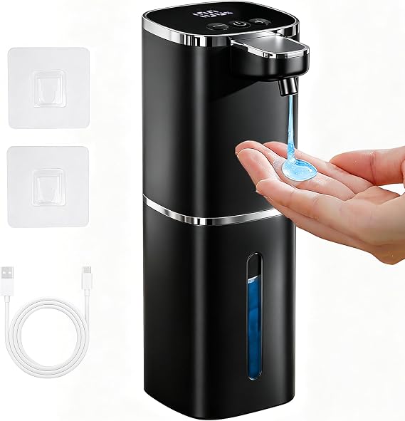 Automatic Soap Dispenser, USB Rechargeable, Touchless & Wall/Tabletop