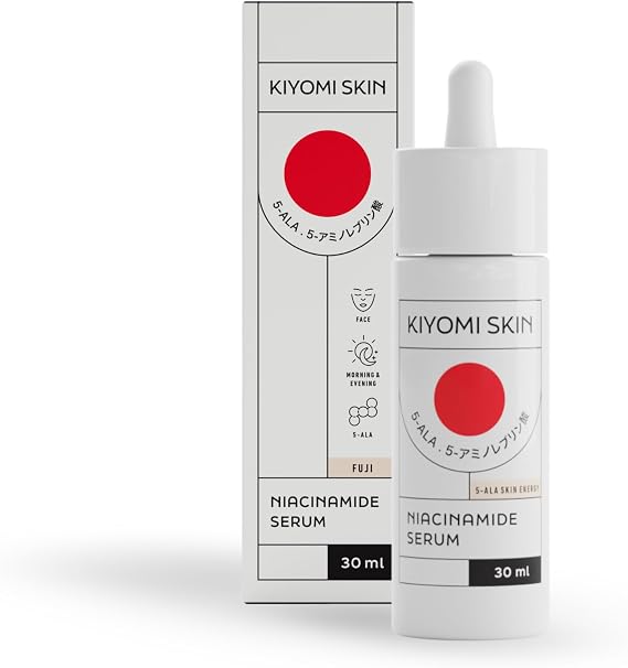 Pore Refining Niacinamide Serum 30 ml with 5-ALA and Hyaluronic Acid Against Large Pores, Glass Skin Dry Skin - Dermatest Very Good, Face Serum Against Pimples and Pimples