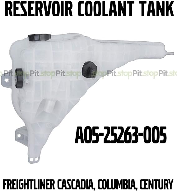 PitStopTruckParts Coolant Reservoir Tank A05-25263-005 Compatible with Freightliner Cascadia, Columbia, Century