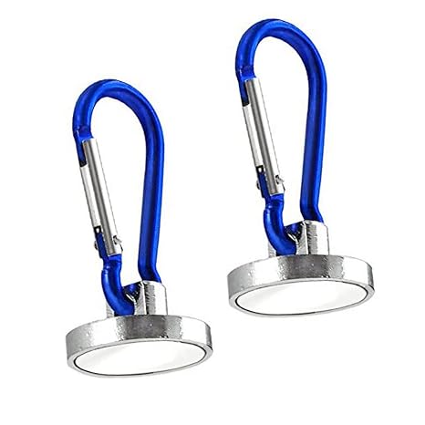 AOMAG Super Strong Neodymium Magnet Holds 35 Lbs Sintered NdFeB Magnetic Hooks (Pack of 2) (Snap Hook)