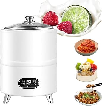 Commercial Yogurt Fermentation Machine,Automatic Yogurt Maker, Digital Yoghurt Machine with LED Display, 25-80c Temperature Control,Time Control,for Home Use White-12L