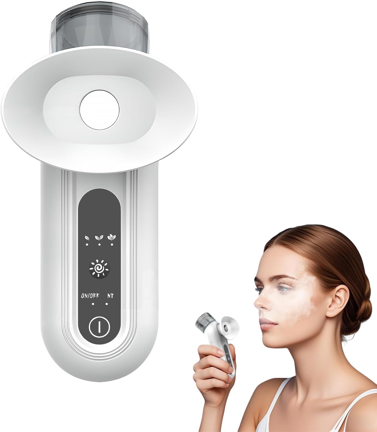 Nano Mist Sprayer - Eye Steamer Mist Spray for Dry Eyes Hair Steamer, Steam Therapy Wand for Dry Eyes, Face Steamer, Eye Spray for Tired, Small Electric Eye Mist Sprayer with Warm Compress