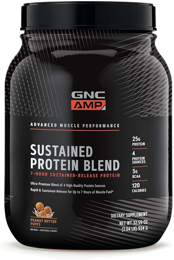 GNC AMP Sustained Protein Blend - Cinnamon Toast (28 Servings)