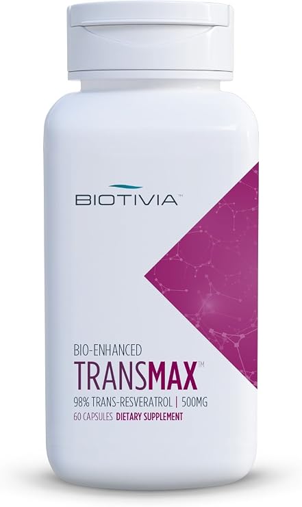 Transmax 98% Trans-Resveratrol 1000mg | 60x500mg Vegan Capsules