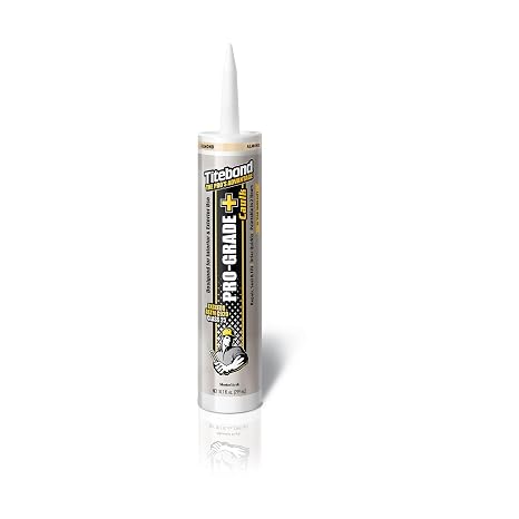 Titebond Pro-Grade Plus Siliconized Acrylic Caulk, Almond 8411, 10.1 Oz.