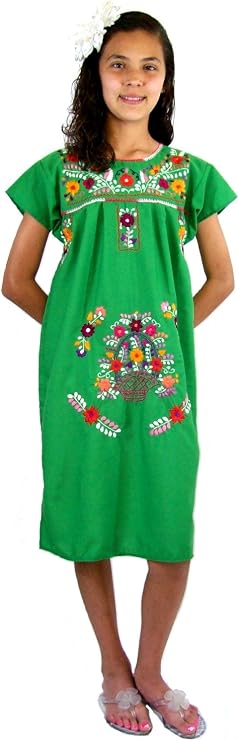 Girls Mexican Puebla Dress