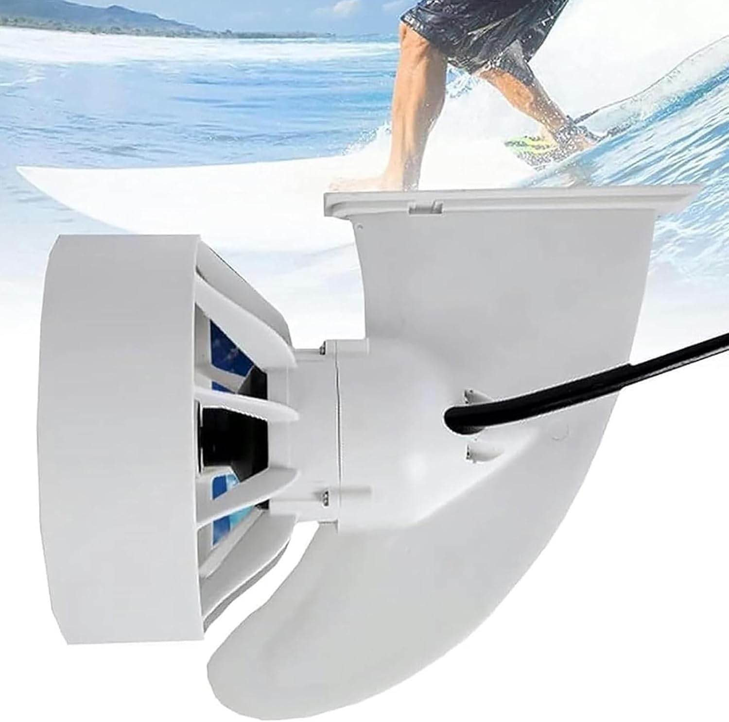 24V Electric Motorized Fin Surfboard, 380W Electric Surfboard Fins Propeller with Brushless Motor, Remote Control