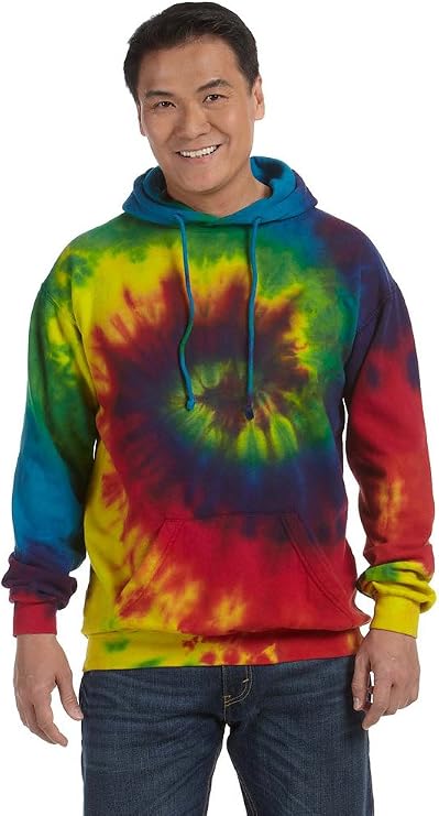Tie-Dyed Tie-Dye 8.5 oz Pullover Hood, Large, Reactive Rainbow
