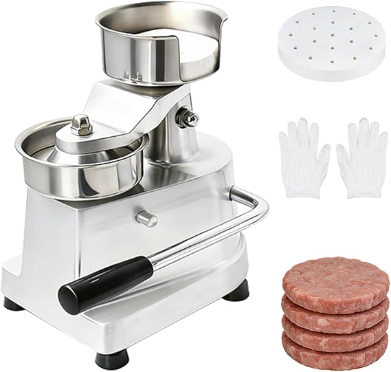 Commercial Hamburger Press Patty Maker, 4 inch Manual Burger Press