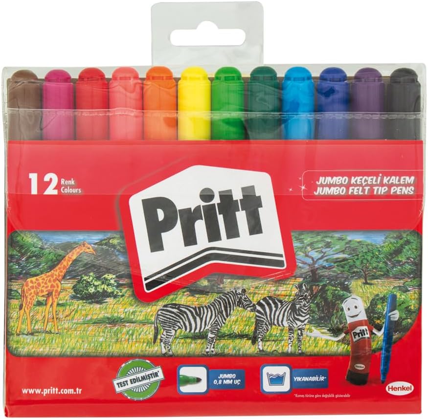Pritt 12-Piece Jumbo Round Felt Pen