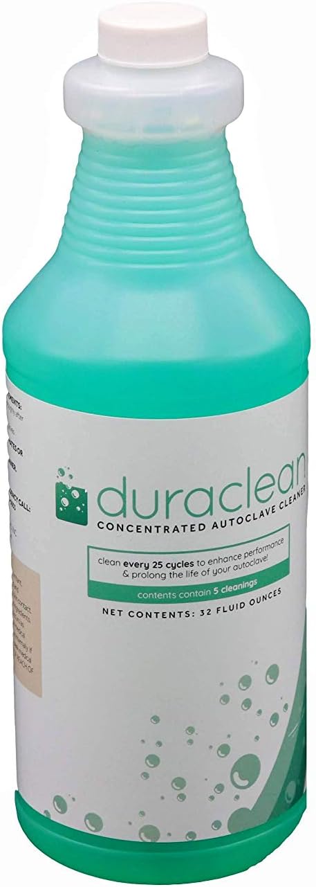 DURACLEANSE Duraclean Autoclave Cleaner 1 Pack, (5 cleanings per bottle) for Autoclave Steam Sterilizers Dental Lab and Medical for Steam Sterilization