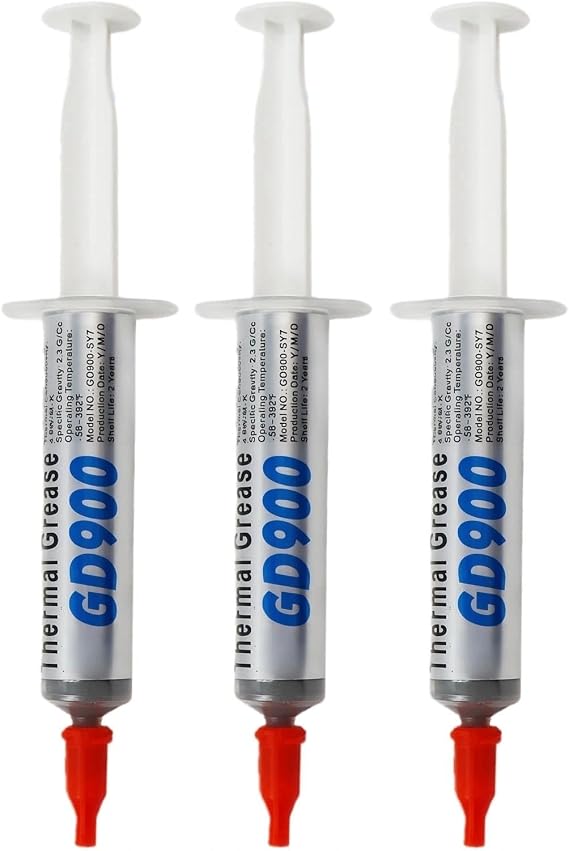 3-Pack High-Performance Thermal Grease Paste (9g), CPU Thermal Compound for Heatsink, IC, All Coolers, High Thermal-Conductivity