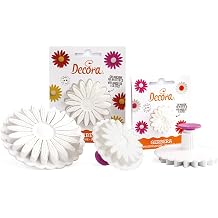 DECORA Plunger Cutters Gerbera, White, 12 x 12 x 5 cm