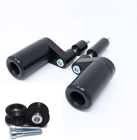 Shogun USA Made Sliders & Spools Kaw Ninja 400 Z400 Z 400 2018 2019 2020 2021 2022 2023 2024 No Cut Black Frame Sliders With Swingarm Spools Fits ABS & NON ABS Models - 750-4159 & 701-0779