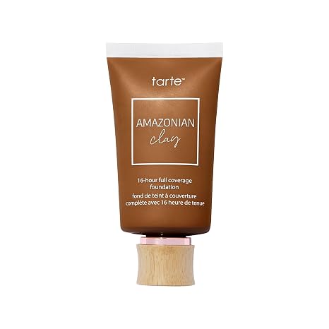tarte Amazonian clay 16-hour full coverage foundation Matte Finish Foundation with Amazonian Clay & Vitamin E for Hydration & Smooth Looking Skin, Vegan & Cruelty Free
