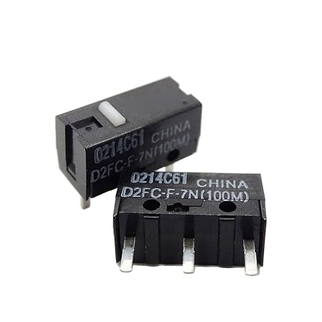 2/10Pcs WhiteDots Microswitches D2FC-F-7N(100M) MicroButton 3Pin 0.74N 100Millions Clicking Time Mice Switches
