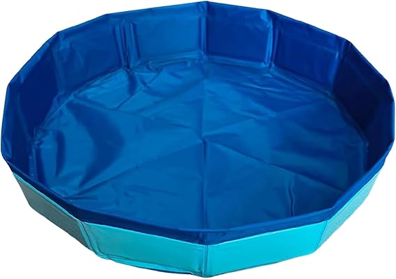 Foldable Dog Pool for Outdoor, Portable Paddling Pool for Dogs, Non-Slip PVC Pet Kids Bath Tub Swimming Pool for Garden Yard Patio Bathroom