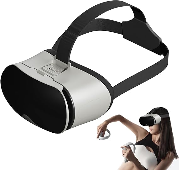 Virtual Reality Glasses - 3D VR Glasses Mobile VR Glasses Adjustable Portable Headset for Viewing 3D Content Immersive Screen System for Apps Simulations Interactive