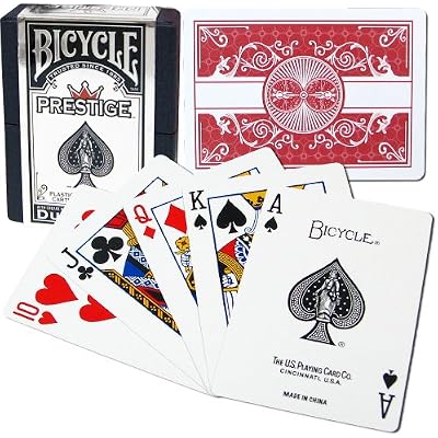 Bicycle Prestige Plastic Playing Cards Red