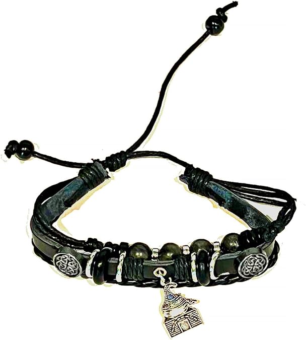 Connemara Marble Adjustable Tie Bracelet with Old Bushmills Charm #JCW162