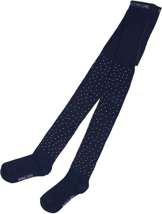 Boboli Girl's Tights with Crystal in Navy, Sizes 4-16 - 6
