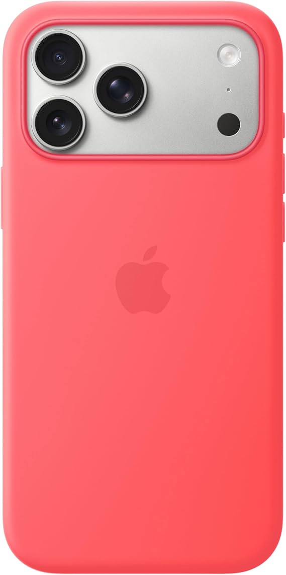Apple iPhone 17 Pro Max Silicone Case with MagSafe – Bright Guava ​​​​​​​