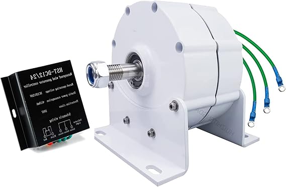12000W Gearless Permanent Magnet Generator, 110V/220V Low Speed AC Alternator Generators with Base Use for Wind Turbine Water Turbine