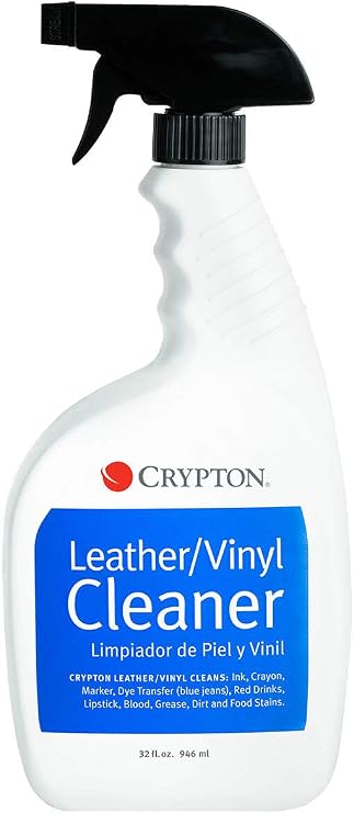 Crypton Leather & Vinyl Cleaner - Gently cleanses leather or vinyl surfaces to break up difficult stains including dirt, grease and food stains. (32 fl. oz.)