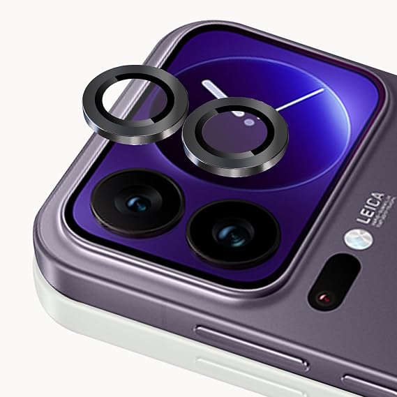 Xiaomi 17 Pro Max 5G カメラレンズプロテクター 2枚パック 9H 強化ガラスカメラカバー スクリーンプロテクター メタルリング装飾アクセサリー ブラック