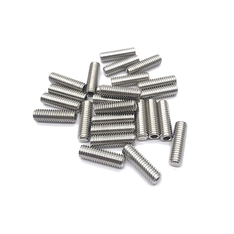25pcs M6x20mm Stainless Steel Hex Socket Set Cap Point Grub Screws