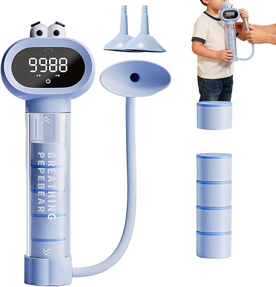 Breathing Trainer Portable Spirometer Workout Equipment | Kids Lungs Breathe Exercise Device for Teens Girls Kids Youth Home Outdoor School Running Fitness Sports Travel