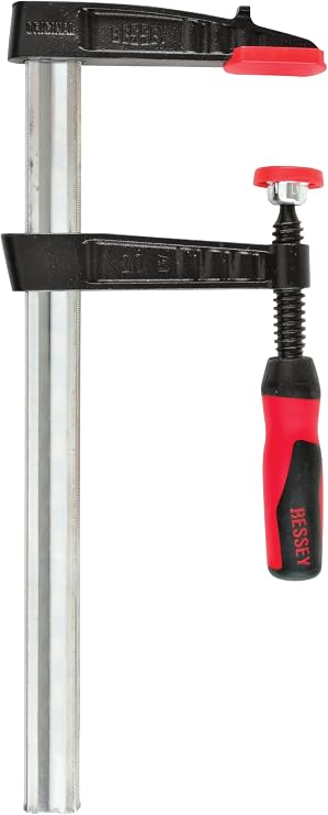 BESSEY TG4.016+2K Clamp, woodworking, F-style, 2K handle, replaceable pads, 4 In. x 16 In., 880 lb
