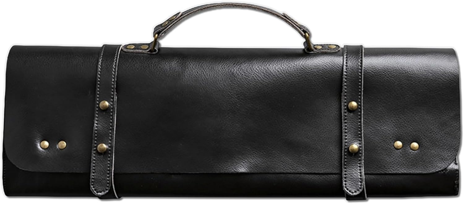 Stylish Drumstick Bag, Black Leather, Holds Multiple Sticks
