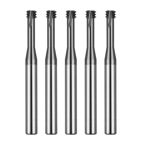 5pcs UNC4-40 Thread Mill Cutter Solid Carbide Coating for Steel Stainless