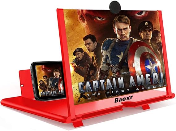 3D Screen Magnifier 12-inch HD Mobile Smartphone Video Magnifier Support X / 8/8 Plus / 7/7 Plus / 6 / 6s / 6 Plus / 6s Plus and All Other Smartphones