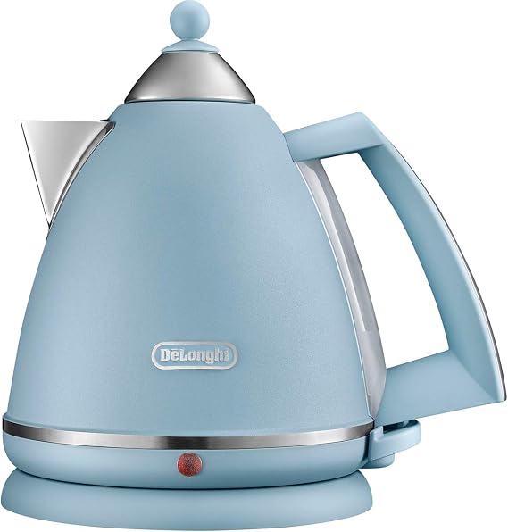 De'Longhi Argento Flora KBX3016.AZ Kettle, 360 Swivel base & cord storage, Blue
