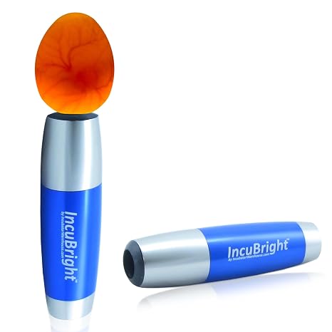 Incu-BrightTM Ultra Bright LED Egg Candler - Portable Light for All Egg Size