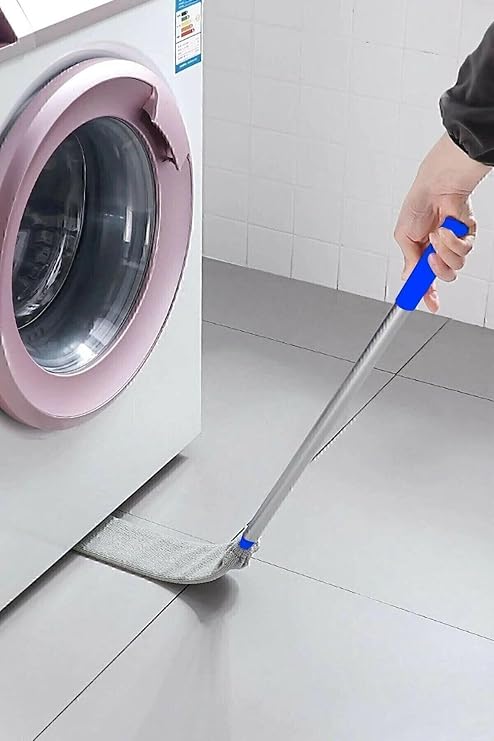 Valletta Venga Mikrofiber Başlıklı Girintili Yüzey Dip Köşe Raf Temizleme Mopu Toz Alma Fırçası
