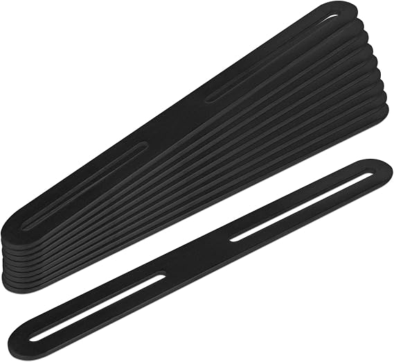 GBGS 10 PCS 11 Black Flat Mending Plate Support with Slots, Carbon Steel Straight Repair Plates Brace, Repair Fixing LJP13-B-T10 LJP13-B-T10