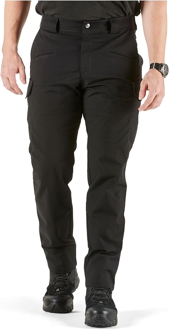 5.11 Tactical Mens ICON Professional Cargo Work Pants, Ripstop Stretch | Style 74521ABR, Flex-Tac Ripstop, Water Resistant, 8 Pockets, Reinforced, EDC Duty Pants