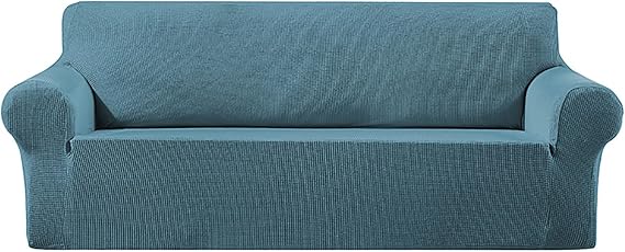 Complete Sofa Protection Sofa Cover All-Inclusive Polyester Material Couch Covers Universal Fit Sofa Slipcovers Dust-Proof Pet Protective Cover Removable Washable Denim Blue-Single